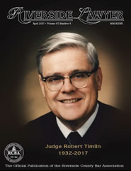 April 2017 - Riverside Lawyer Magazine