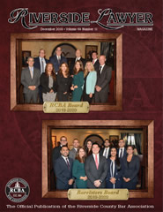 December 2019 - Riverside Lawyer Magazine