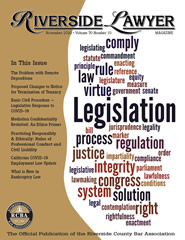 November 2020 - Riverside Lawyer Magazine