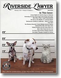 February 2013 - Riverside Lawyer Magazine