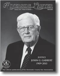 January 2014 - Riverside Lawyer Magazine