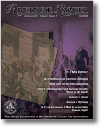 July/August 2011 - Riverside Lawyer Magazine