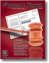 March 2011 - Riverside Lawyer Magazine