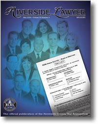 May 2008 - Riverside Lawyer Magazine