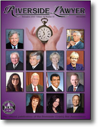 November 2014 - Riverside Lawyer Magazine